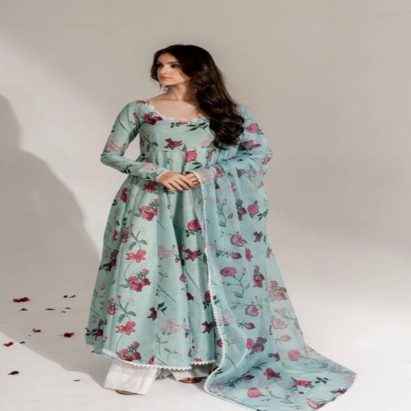 floral mint suit